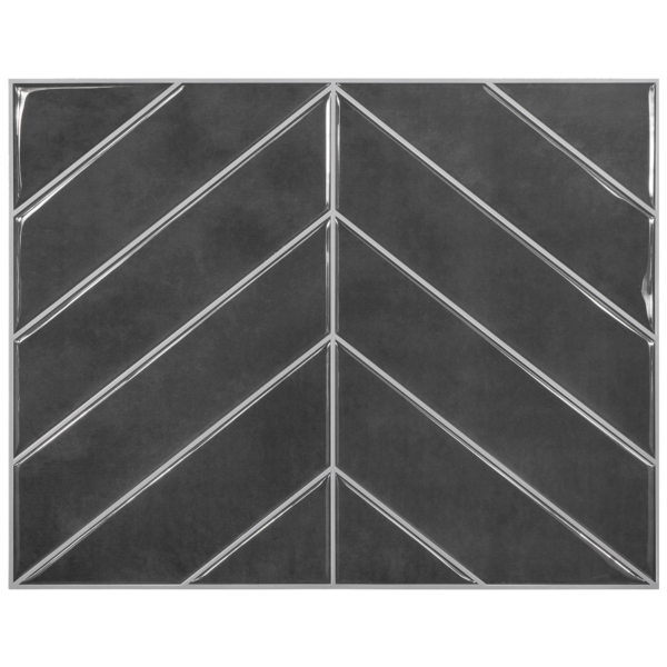 Ottoman Chevron - Charcoal Black