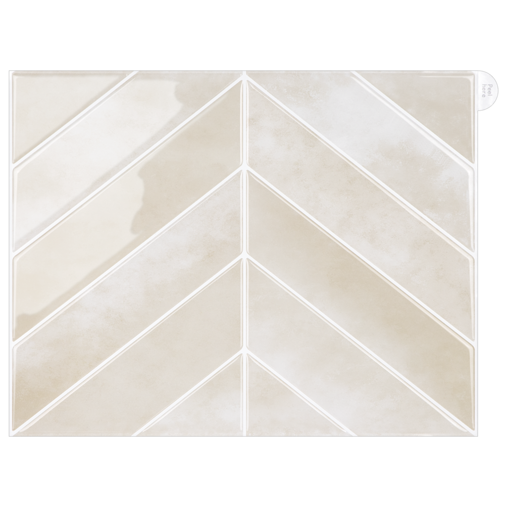 Ottoman Chevron - Ivory Silk