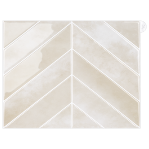 Ottoman Chevron - Ivory Silk
